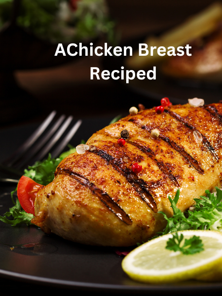 Golden-brown chicken breast glazed with a honey-garlic sauce, garnished with fresh chives and served on a white plate."
