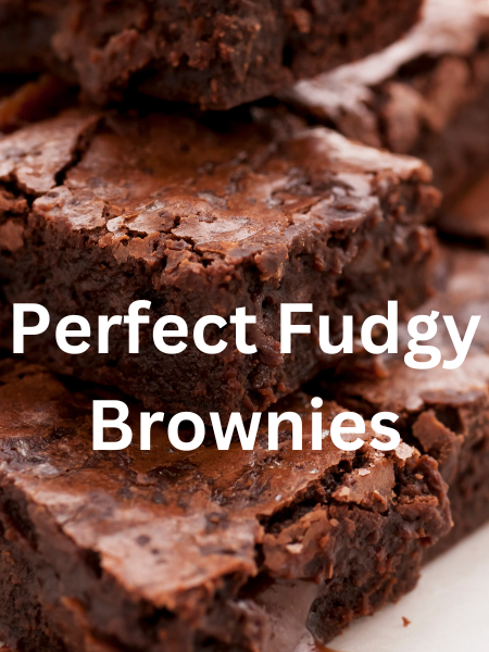 Fudgy brownies with a rich chocolate texture in a baking pan.